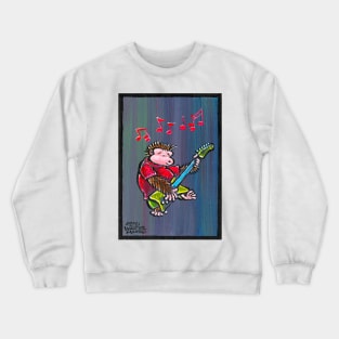 Rock Guitarist Ape 015 Crewneck Sweatshirt